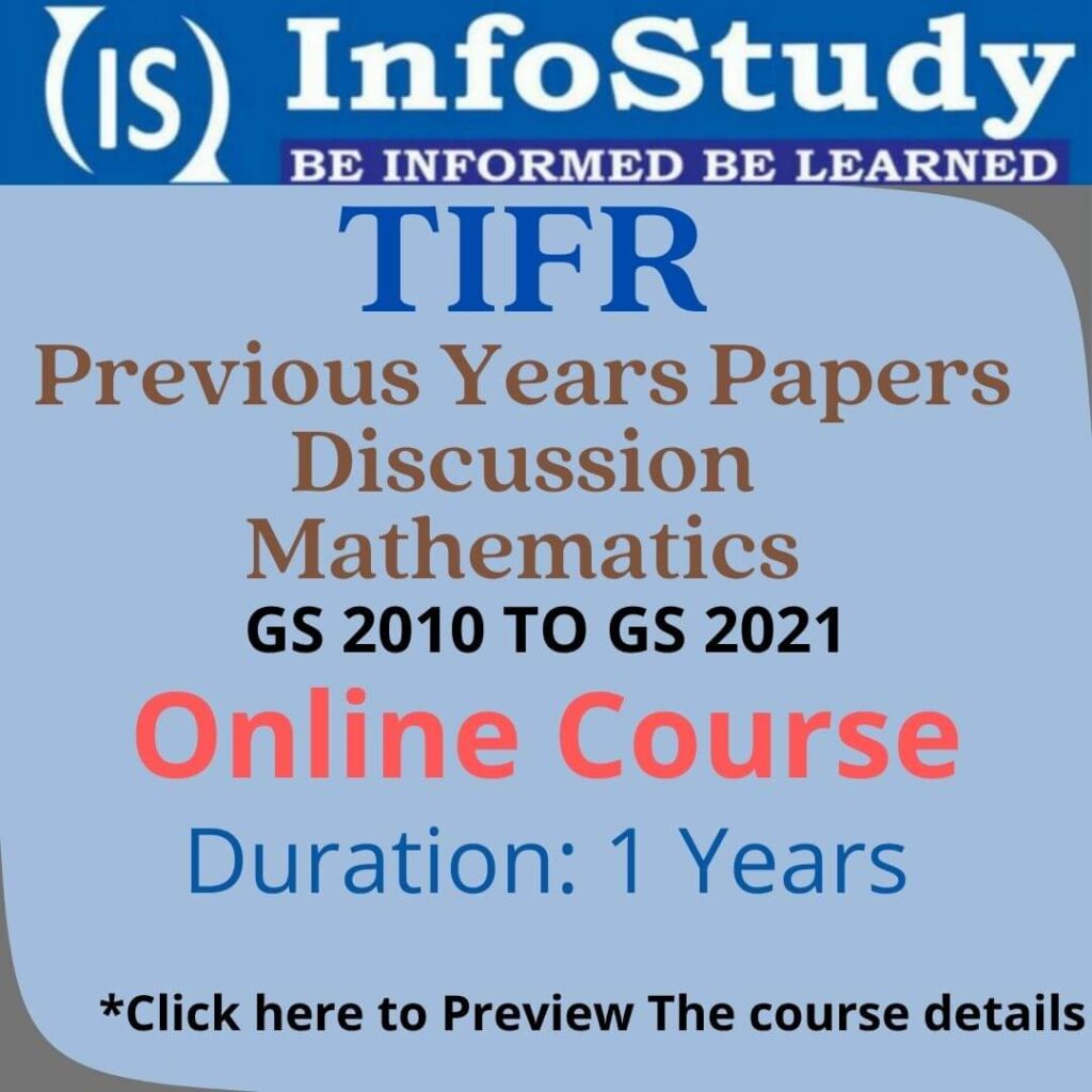 TIFR Previous Year Paper Discussion Mathematics Onlice Course