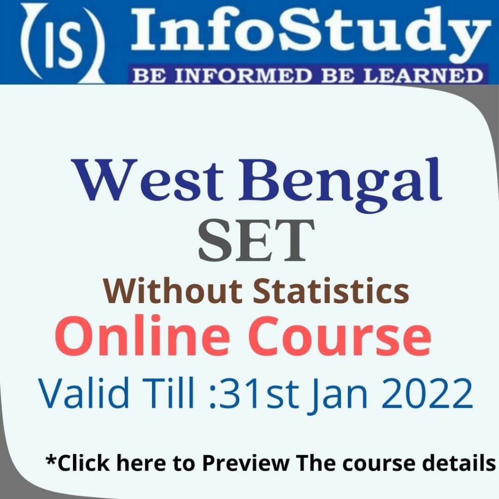 West Bengal - SET witout Statistics Online Course