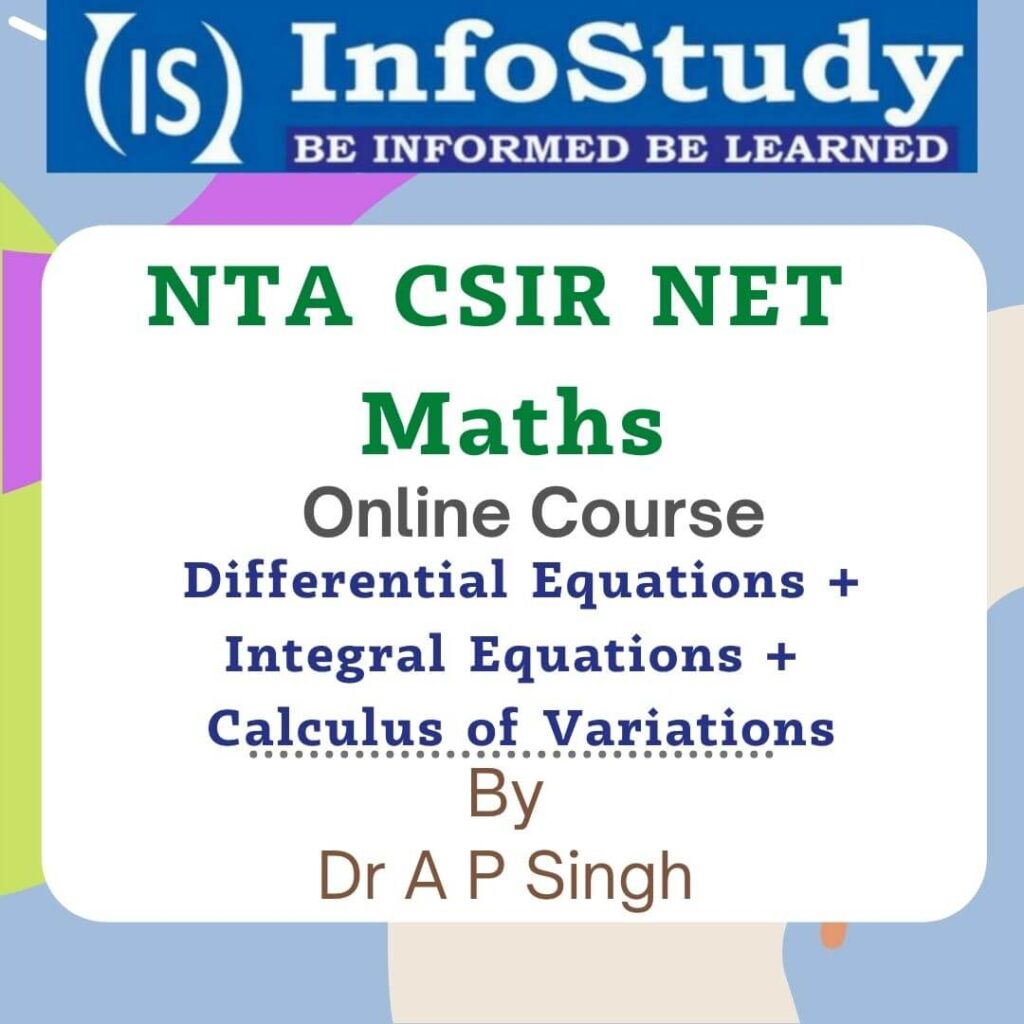 Differential Equation, Integral Equations & Calculus of Variations Maths Online Course
