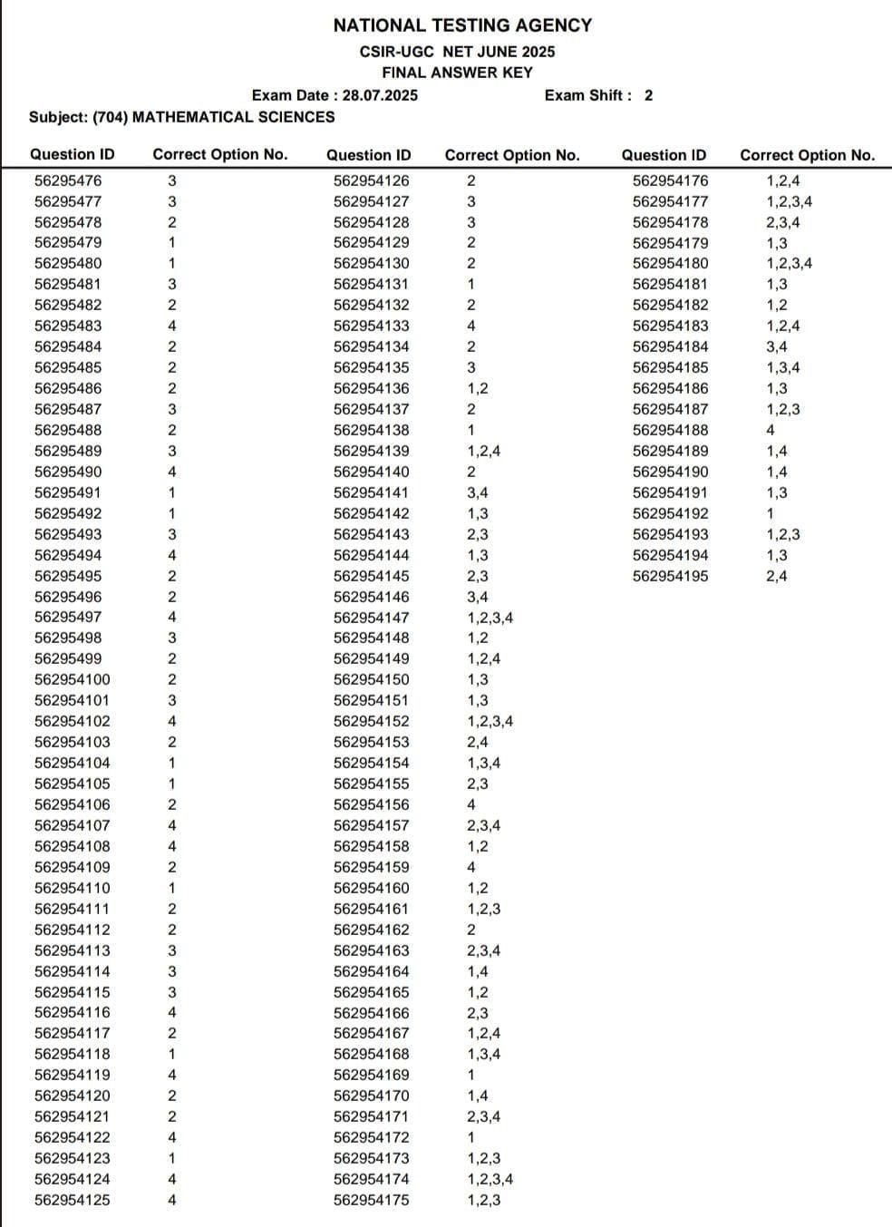 ANSWER KEY OUT
